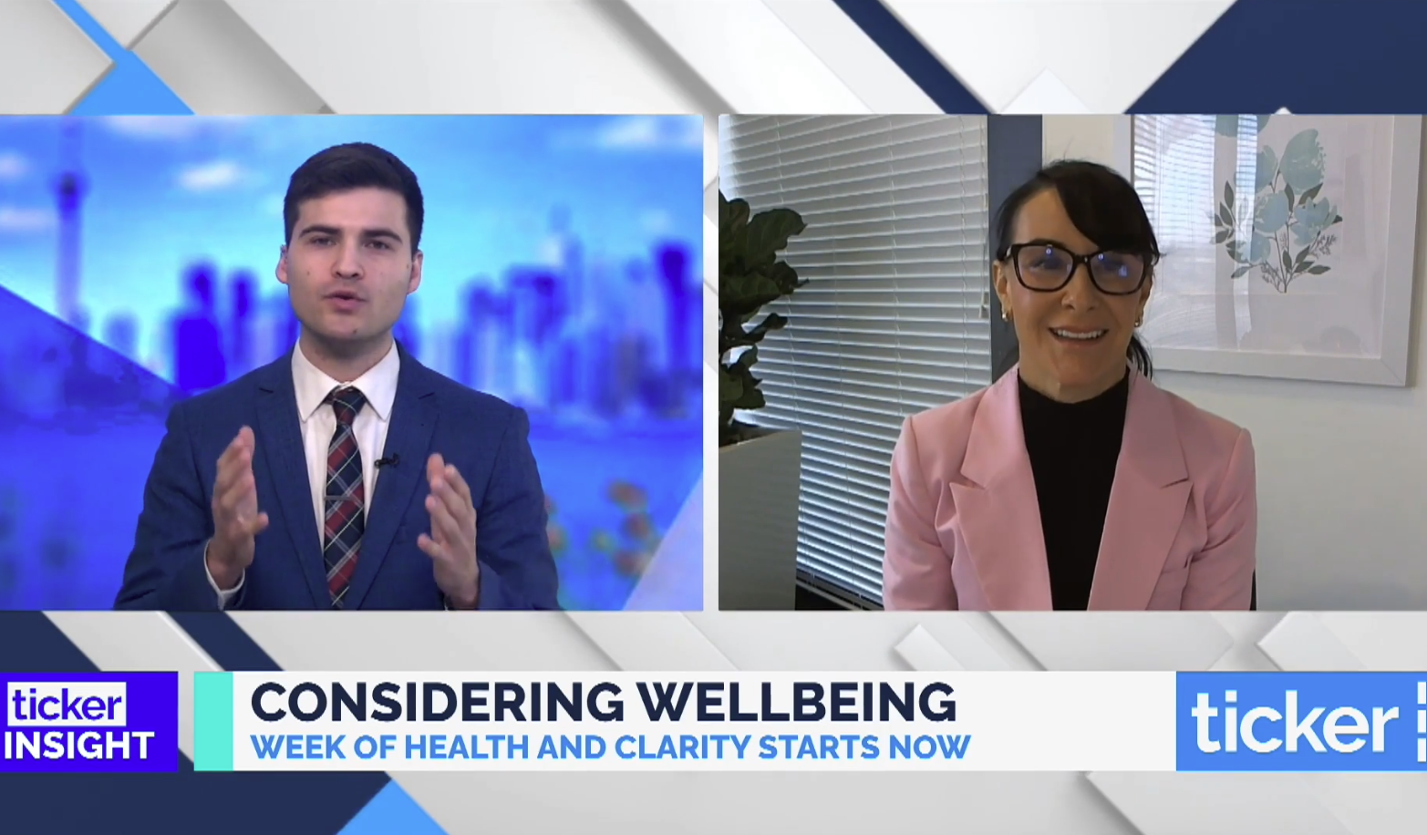 Felicity Cohen Interview on Ticker for World Wellness Week